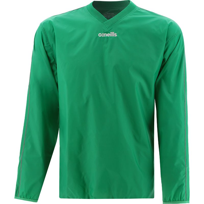Green Kids' Hurricane Pullover Windcheater with side pockets and v neck collar by O’Neills.