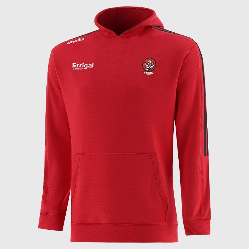Derry GAA Kids' Hydra Tech Fleece Pullover Hoodie Red from O’Neills