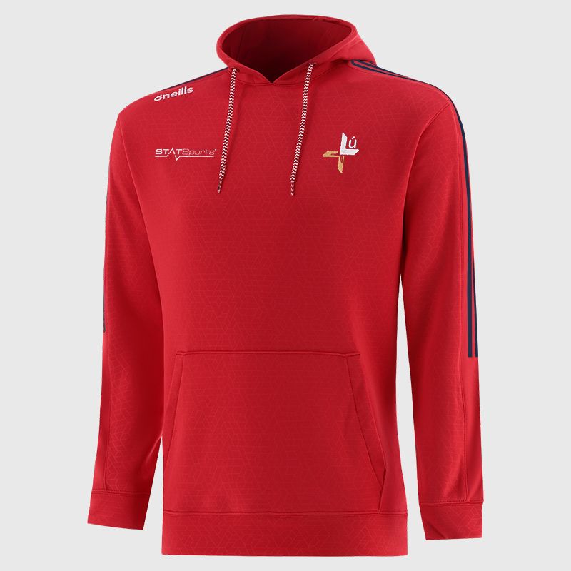 Louth GAA Men's Hydra Tech Fleece Pullover Hoodie Red from O’Neills