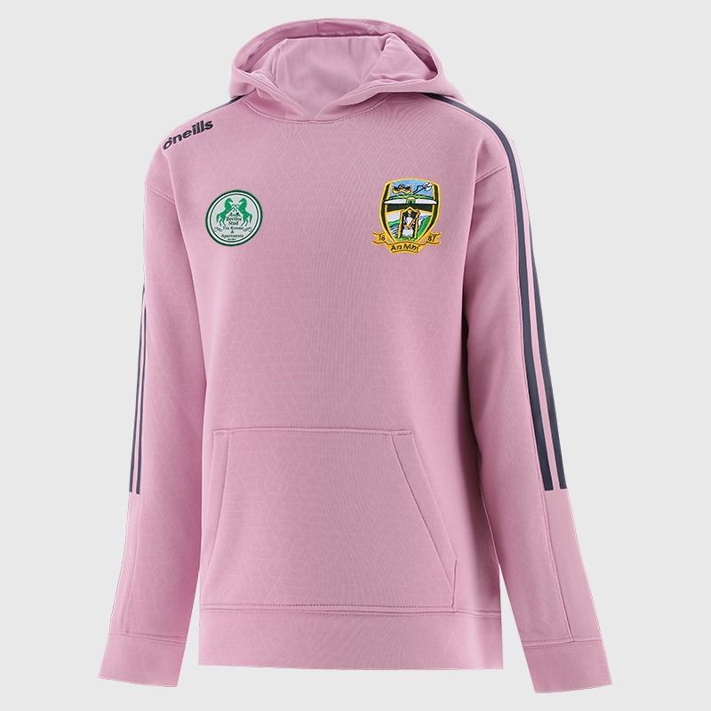 Meath GAA Kids' Hydra Tech Fleece Pullover Hoodie Pink from O’Neills