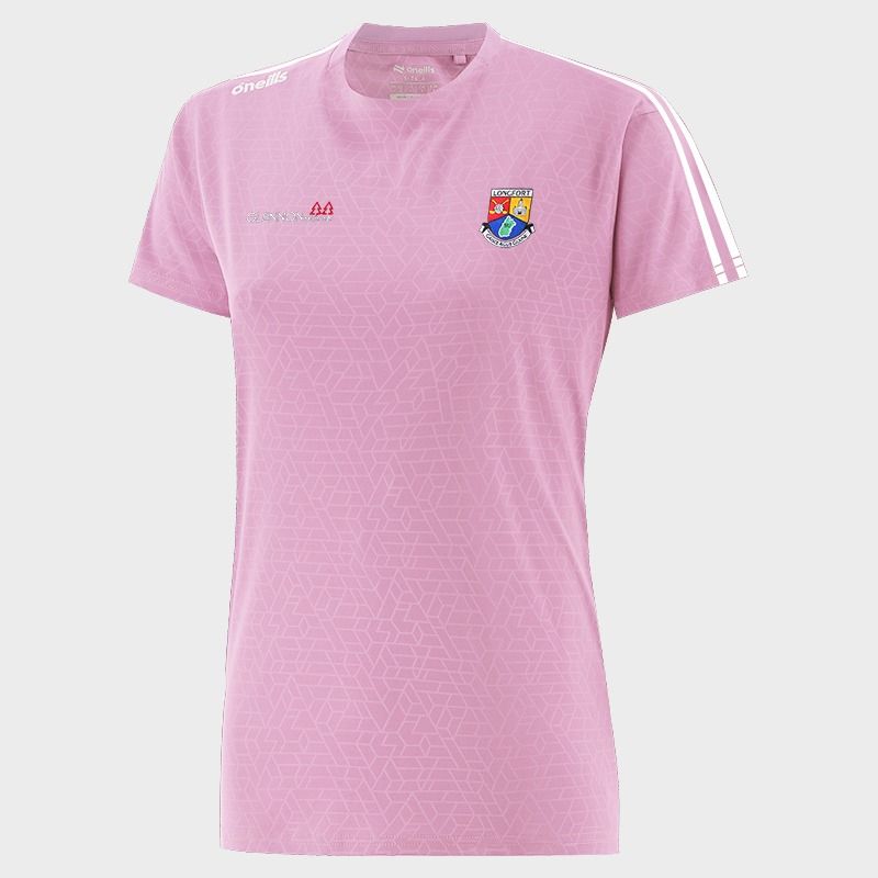 Longford GAA Women's Hydra T-Shirt Pink from O’Neills Sportswear