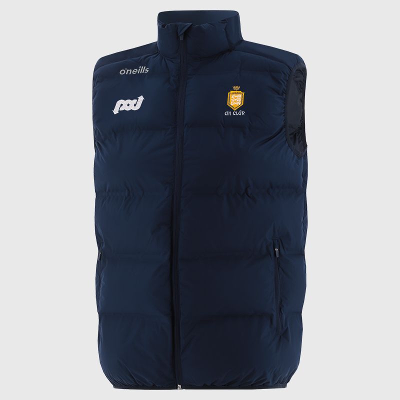 Clare GAA Kids' Hydra Padded Gilet Navy from O’Neills