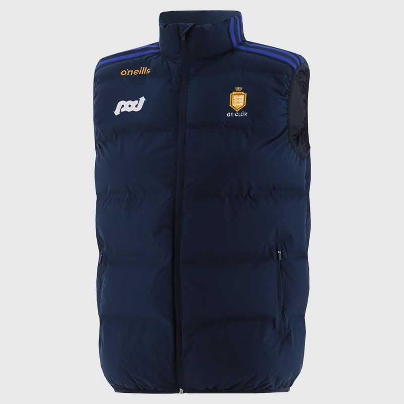 Clare GAA Kids' Hydra Padded Gilet Navy from O’Neills