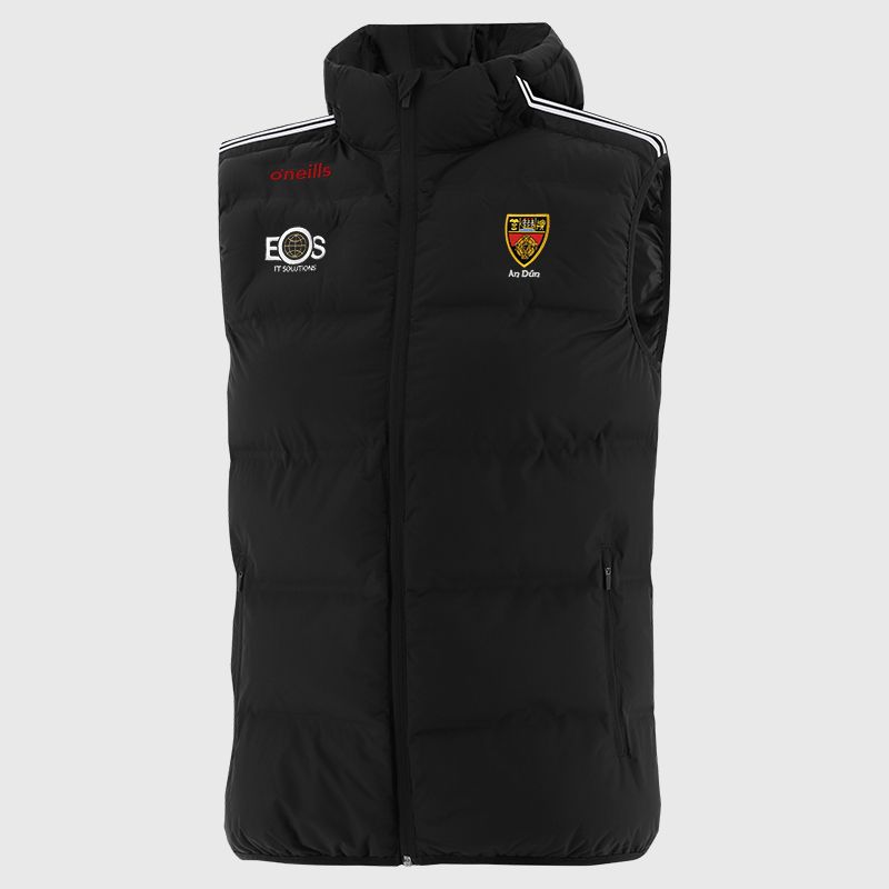 Down GAA Men's Hydra Hooded Padded Gilet Black from O’Neills Sportswear