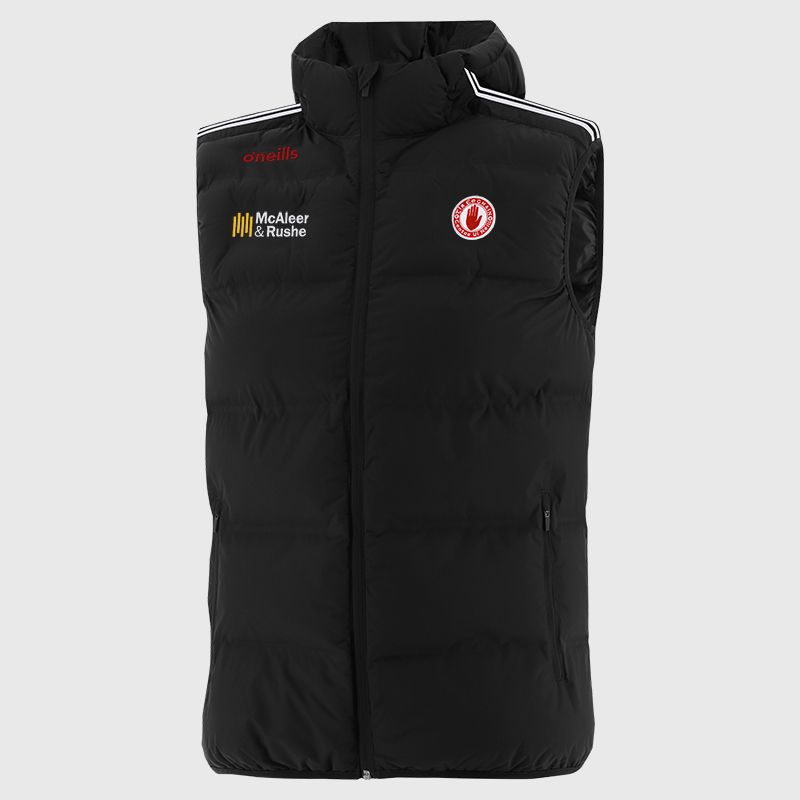 Tyrone GAA Men's Hydra Hooded Padded Gilet Black from O’Neills