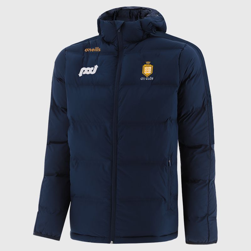 Clare GAA Kids' Hydra Hooded Padded Jacket Navy | O’Neills