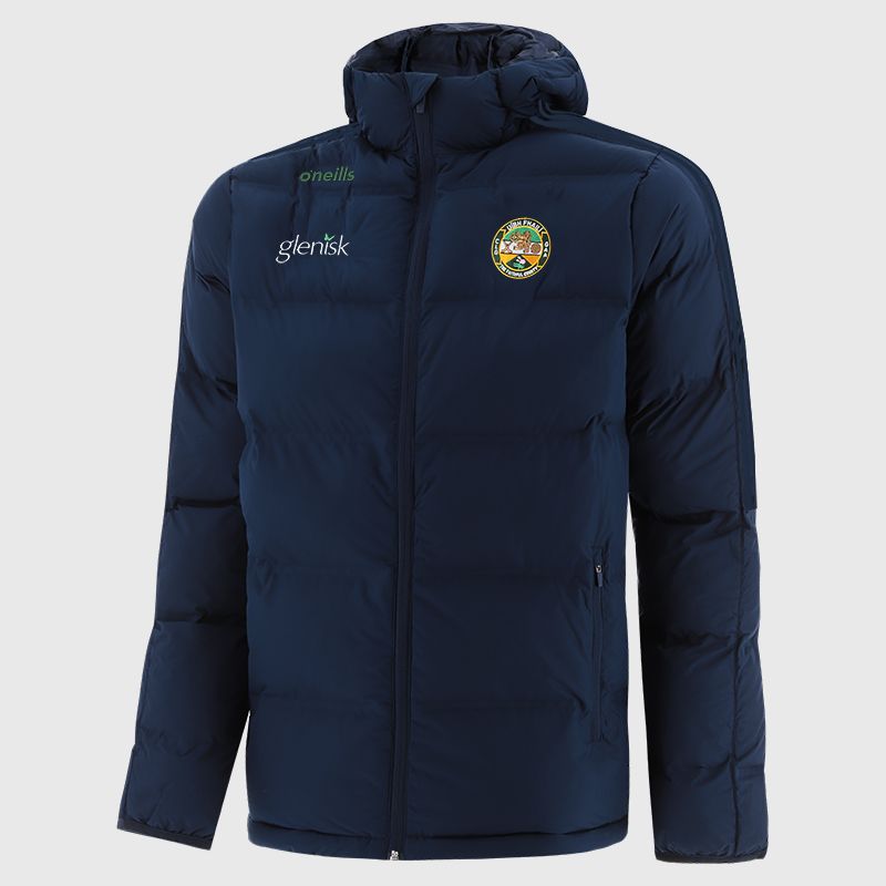 Offaly GAA Kids' Hydra Hooded Padded Jacket Navy | O’Neills