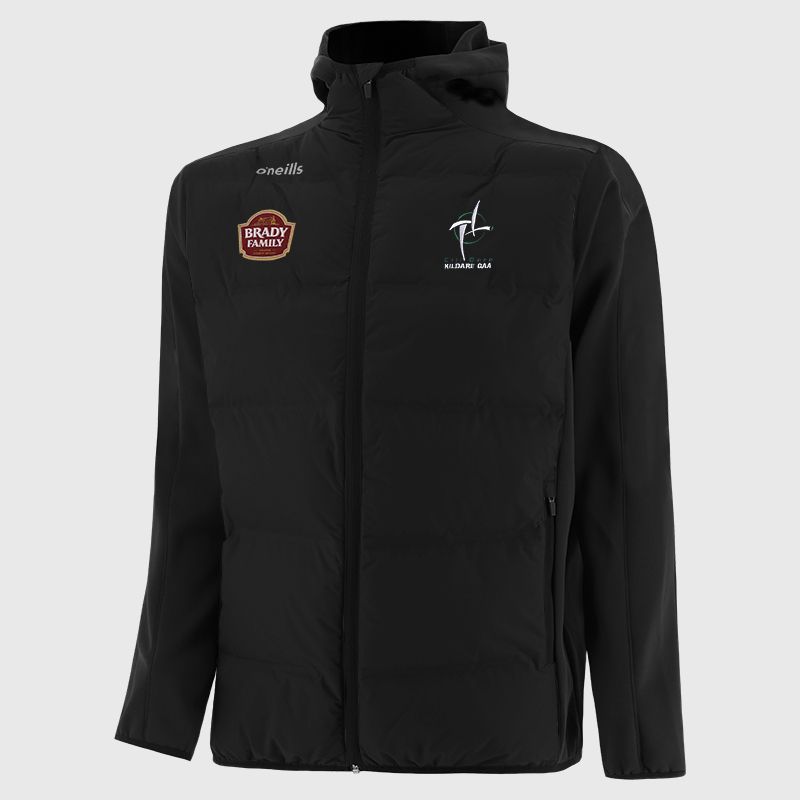 Kildare GAA Men's Hydra Lightweight Hooded Padded Jacket Black | O’Neills 