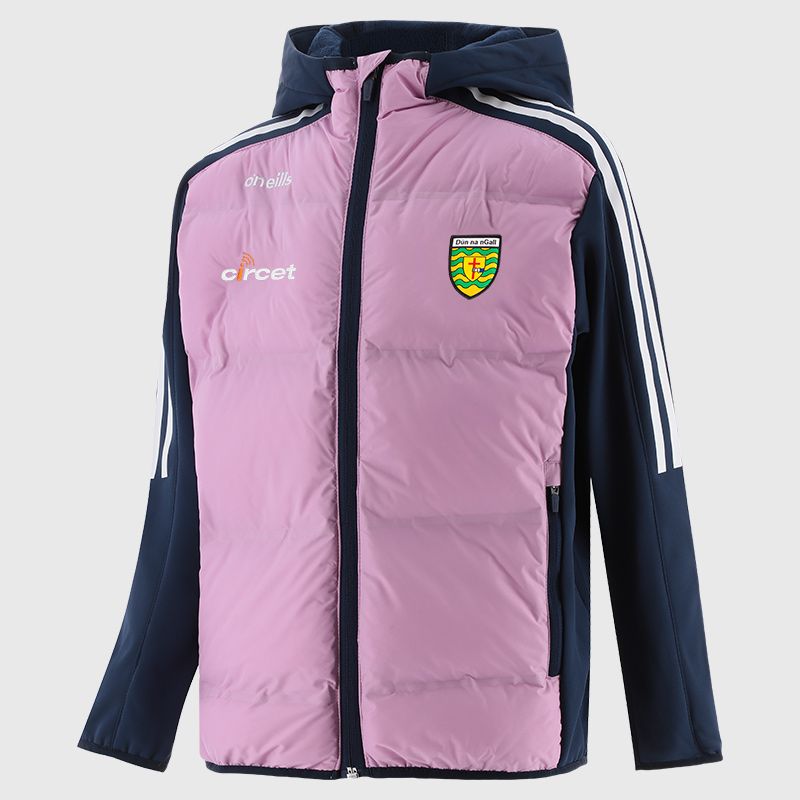 Donegal GAA Kids' Hydra Lightweight Hooded Padded Jacket Pink | O’Neills 