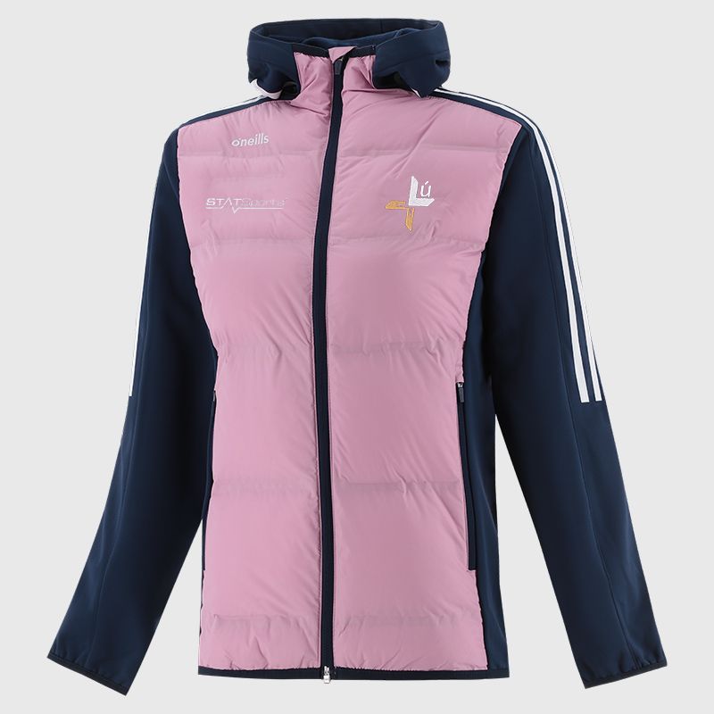 Louth GAA Women's Hydra Lightweight Hooded Padded Jacket Pink