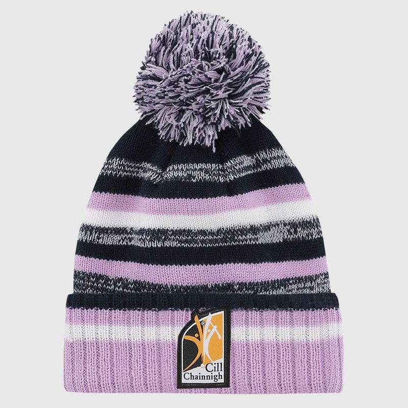 Kilkenny GAA Adults Hydra Knitted Bobble Hat Marine / Pink / White from O’Neills