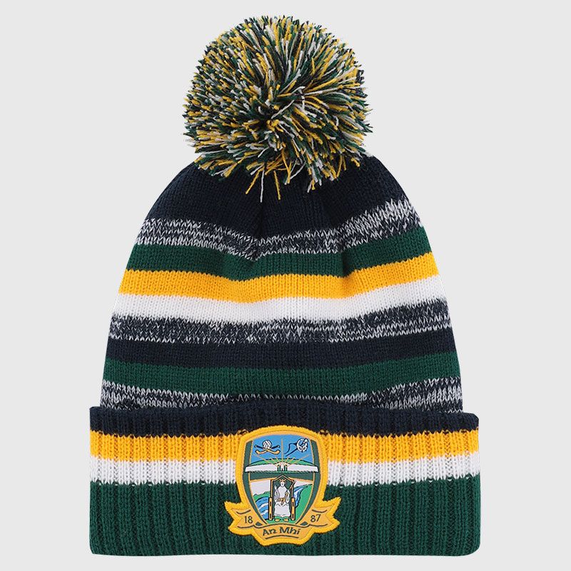 Meath GAA Kids' Hydra Knitted Bobble Hat Marine / Amber / White from O’Neills