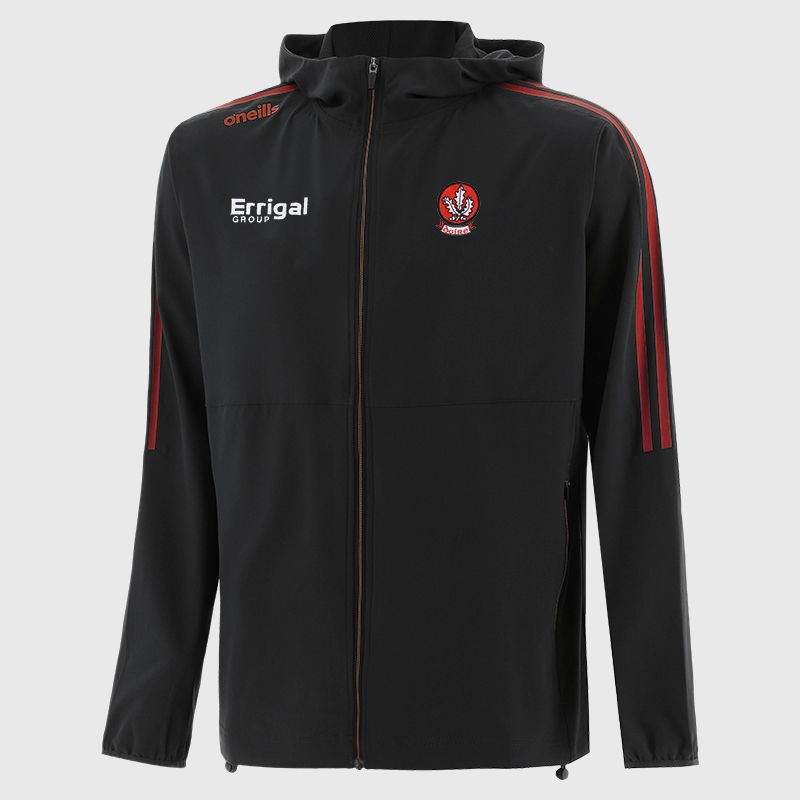Derry GAA Men's Hydra Woven Full Zip Hooded Jacket Black from O’Neills Sportswear