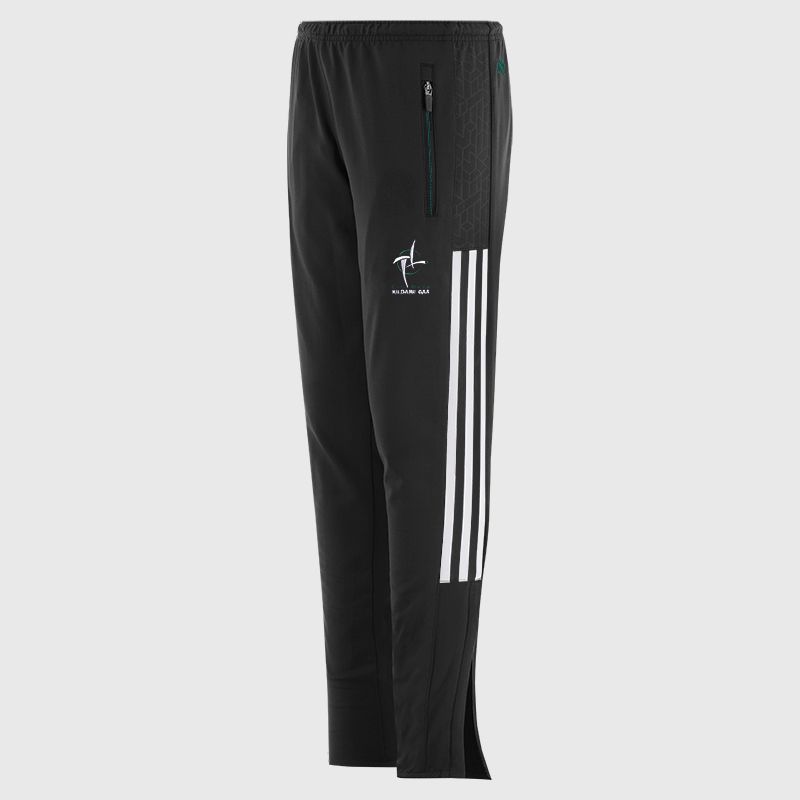 Kildare GAA Kids' Hydra Brushed Skinny Tracksuit Bottoms Black from O’Neills Sportswear