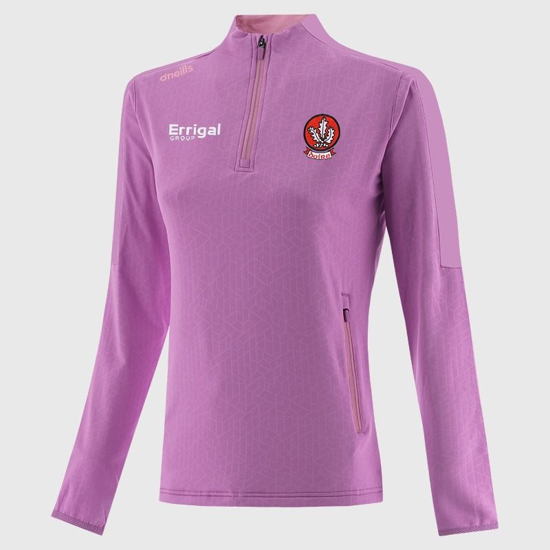 Derry GAA Women's Hydra Brushed Half Zip Top Pink from O’Neills Sportswear
