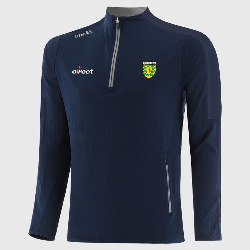 Donegal GAA Men's Hydra Brushed Half Zip Top Navy  / Silver from O’Neills Sportswear