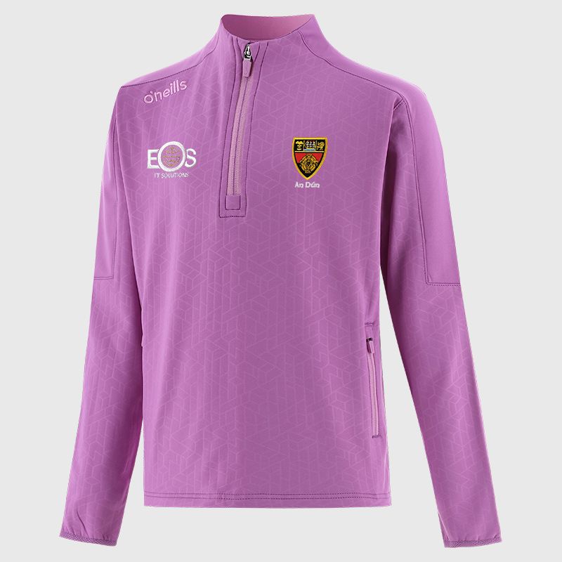 Down GAA Kids' Hydra Brushed Half Zip Top Pink from O’Neills Sportswear