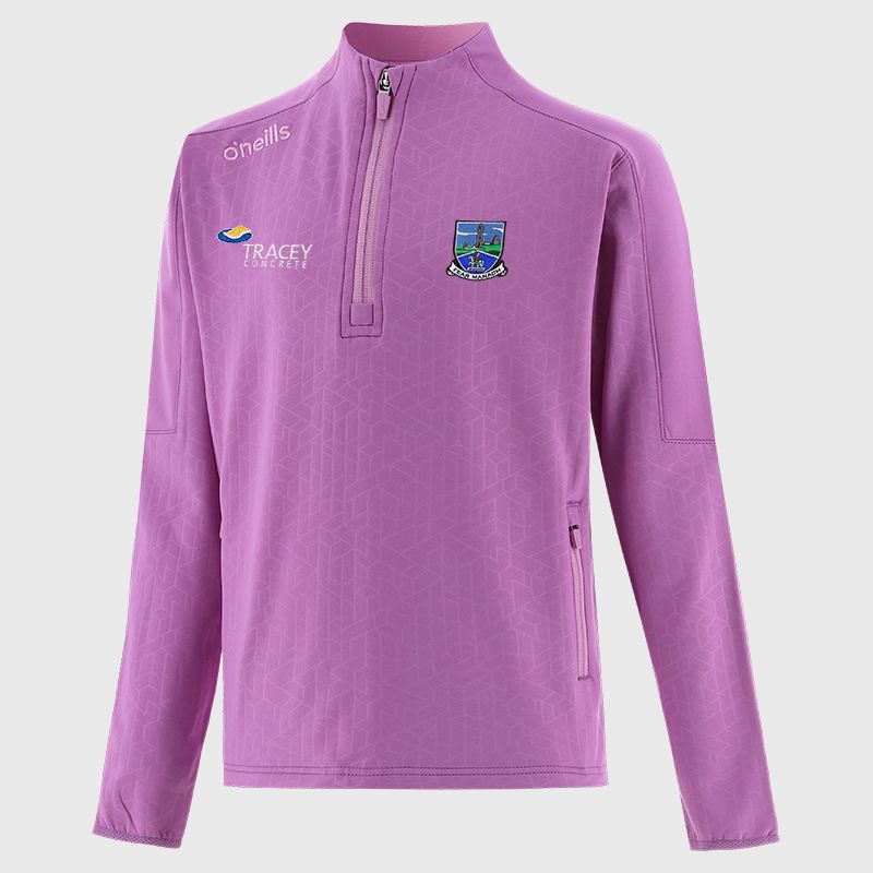 Fermanagh GAA Kids' Hydra Brushed Half Zip Top Pink from O’Neills Sportswear