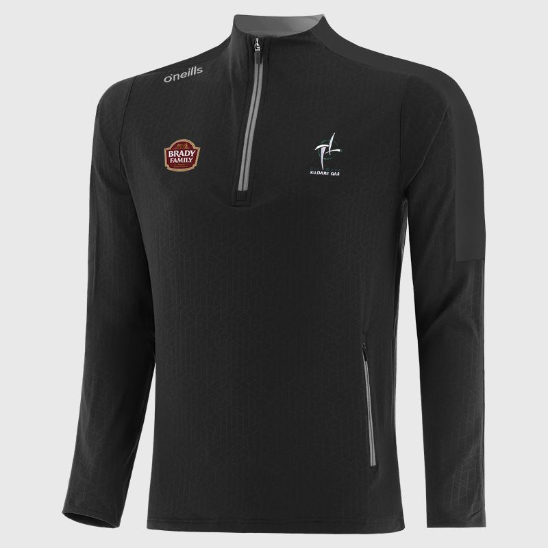 Kerry GAA Kids' Hydra Brushed Half Zip Top Black / Silver from O’Neills Sportswear