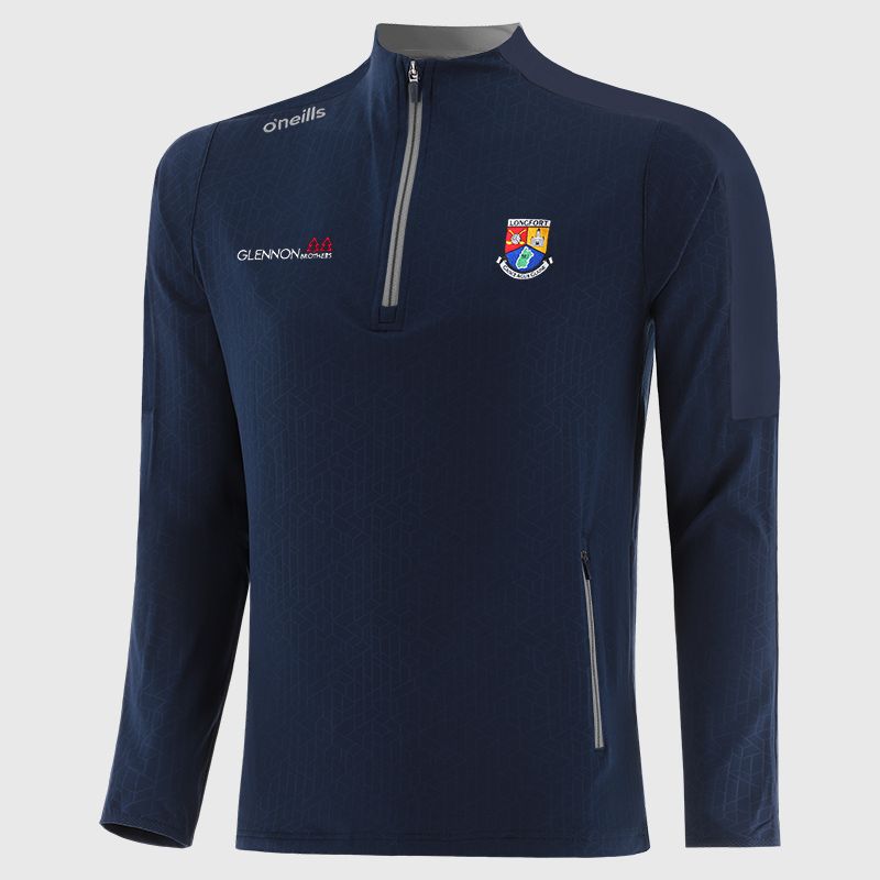 Longford GAA Men's Hydra Brushed Half Zip Top Navy from O’Neills Sportswear