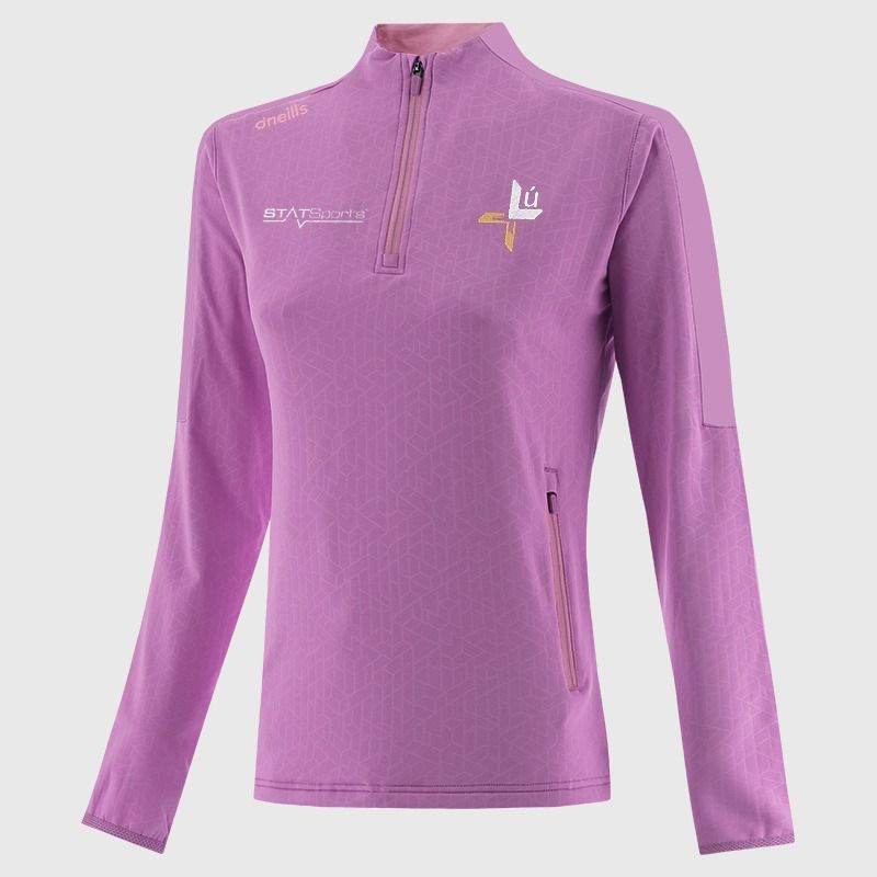 Louth GAA Women's Hydra Brushed Half Zip Top Pink from O’Neills Sportswear