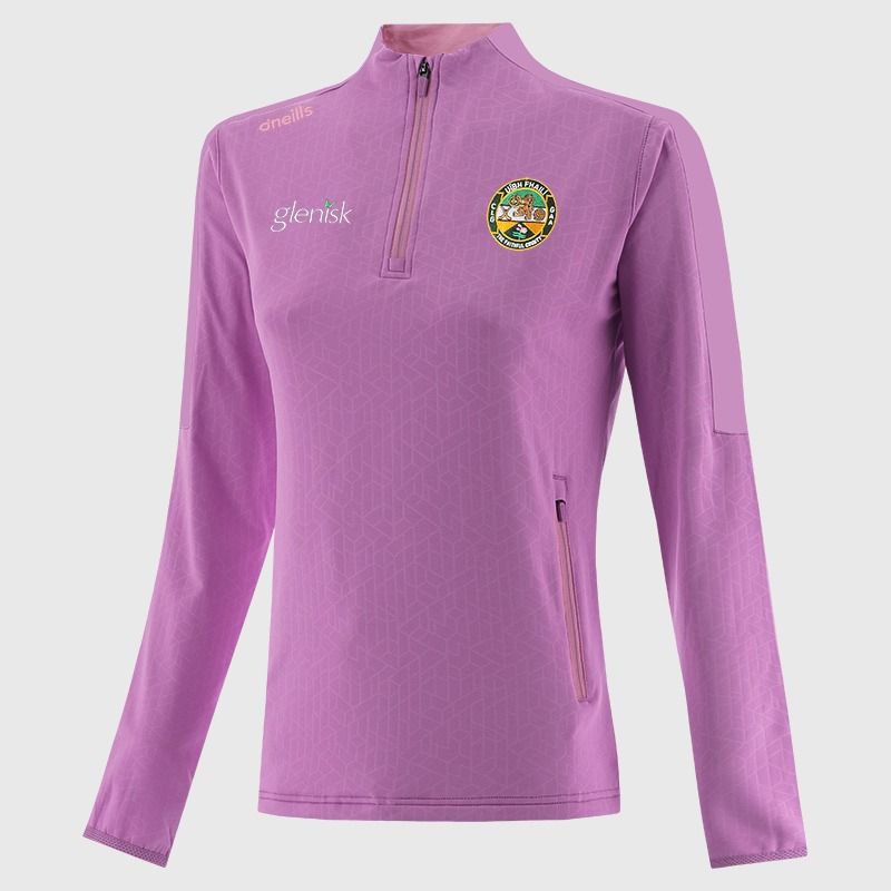 Offaly GAA Women's Hydra Brushed Half Zip Top Pink from O’Neills Sportswear