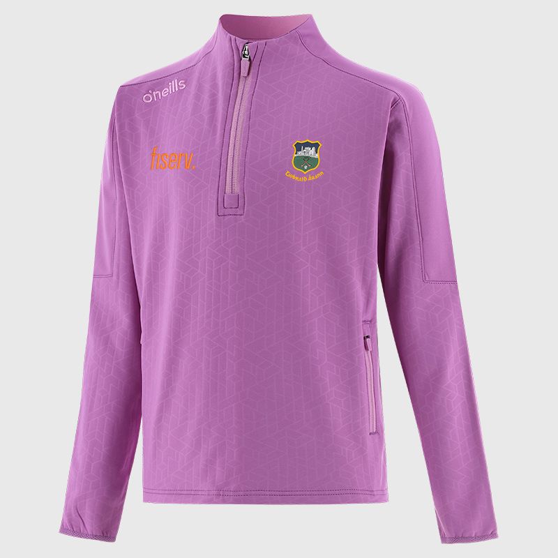 Tipperary GAA Kids' Hydra Brushed Half Zip Top Pink from O’Neills Sportswear