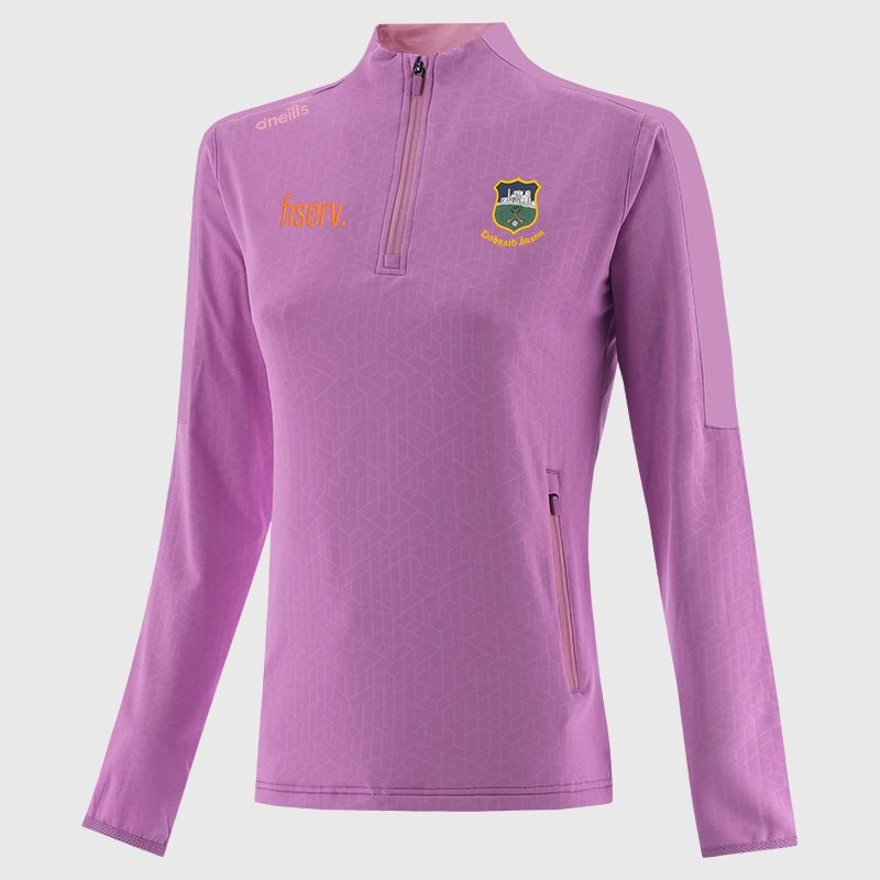 Tipperary GAA Women's Hydra Brushed Half Zip Top Pink from O’Neills Sportswear