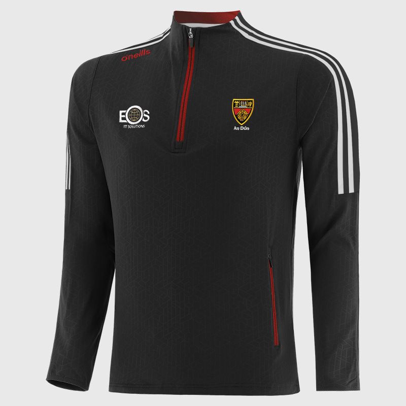Down GAA Men's Hydra Brushed Half Zip Top Black / Red from O’Neills Sportswear