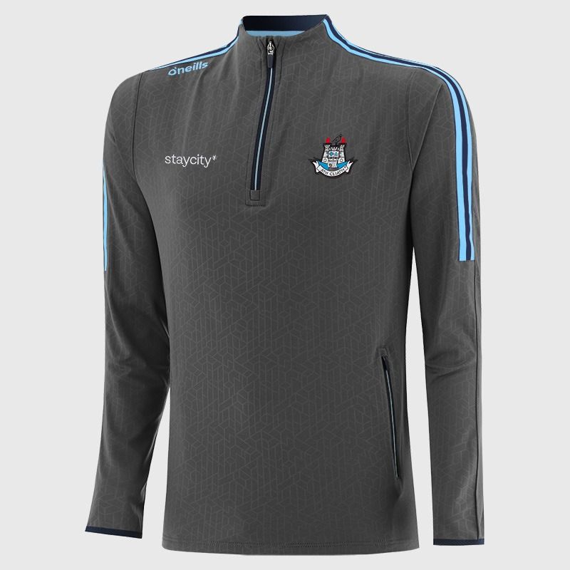 Dublin GAA Kids' Hydra Brushed Half Zip Top Dark Grey from O’Neills Sportswear