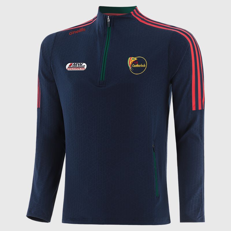 Carlow GAA Men's' Hydra Brushed Half Zip Top Navy / Red from O’Neills Sportswear