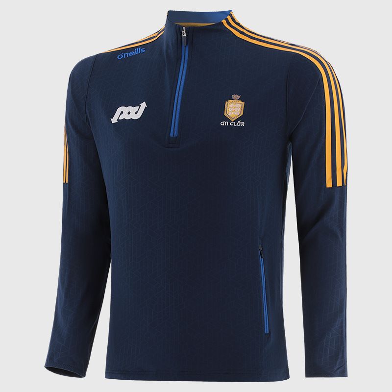 Clare GAA Men's Hydra Brushed Half Zip Top Navy from O’Neills Sportswear