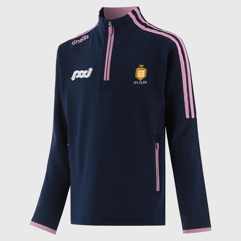 Clare GAA Kids' Hydra Brushed Half Zip Top Navy from O’Neills Sportswear