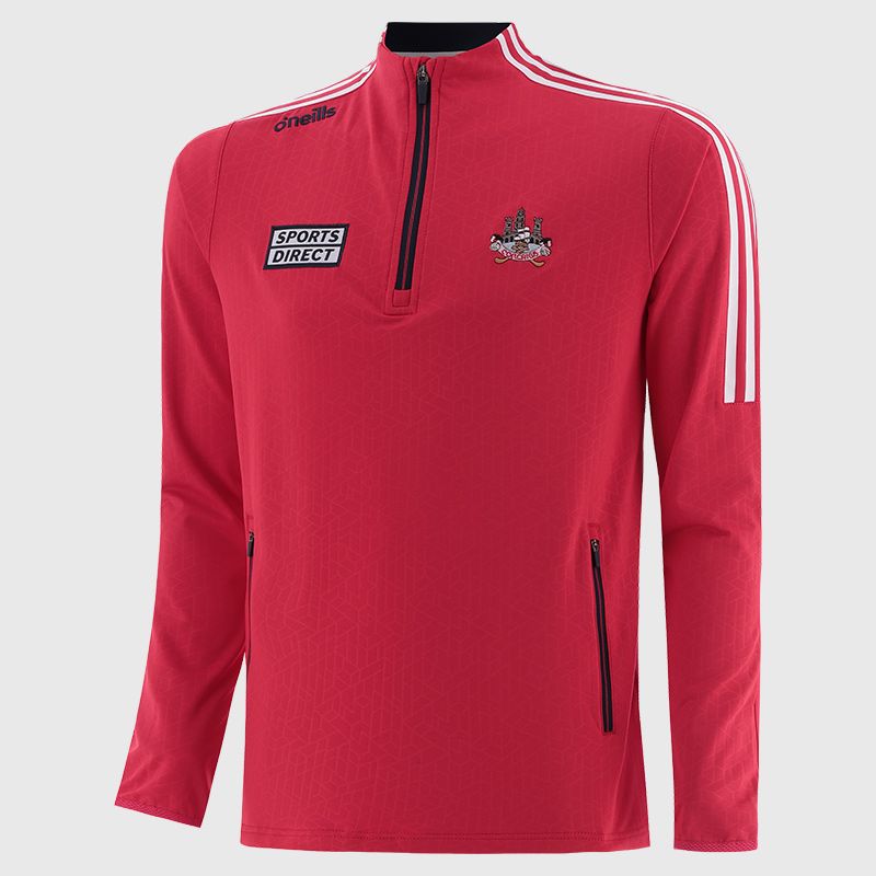 Cork GAA Men's Hydra Brushed Half Zip Top Red from O’Neills Sportswear