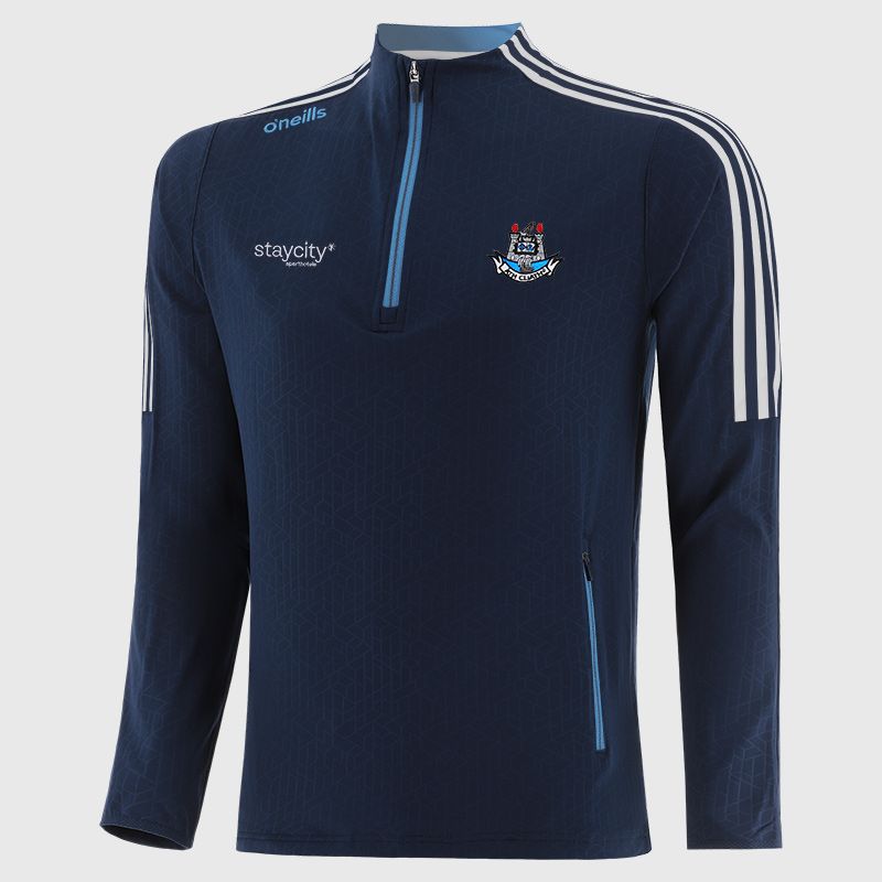 Dublin GAA Men's Hydra Brushed Half Zip Top Navy / Sky from O’Neills Sportswear