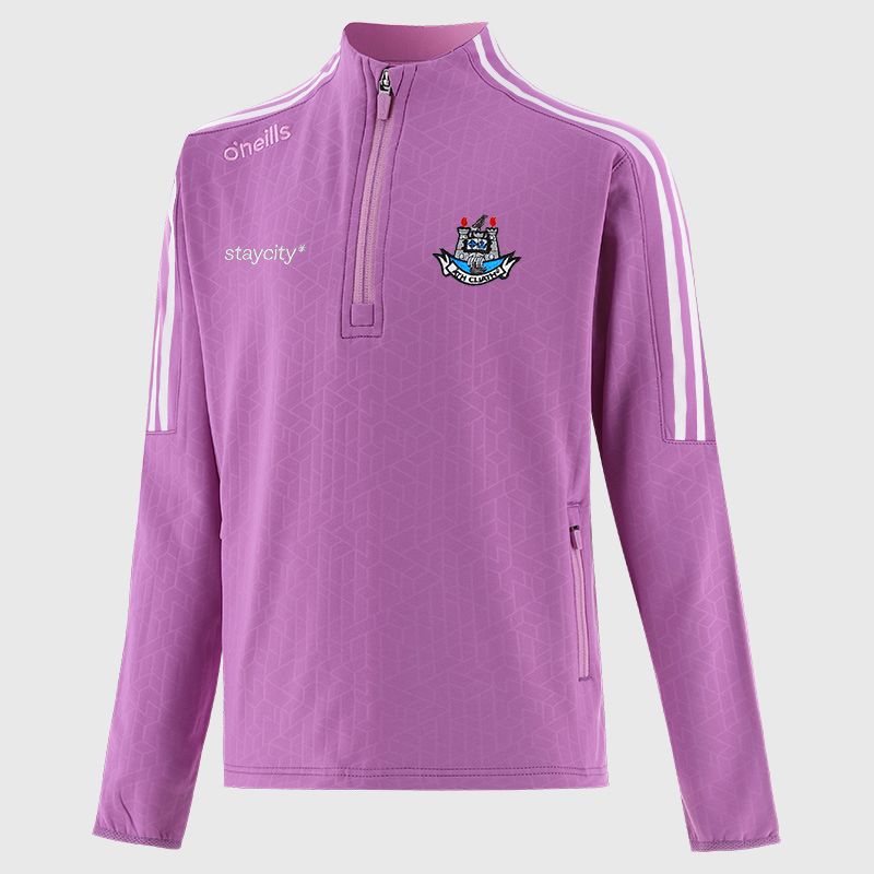 Dublin GAA Kids' Hydra Brushed Half Zip Top Pink from O’Neills Sportswear