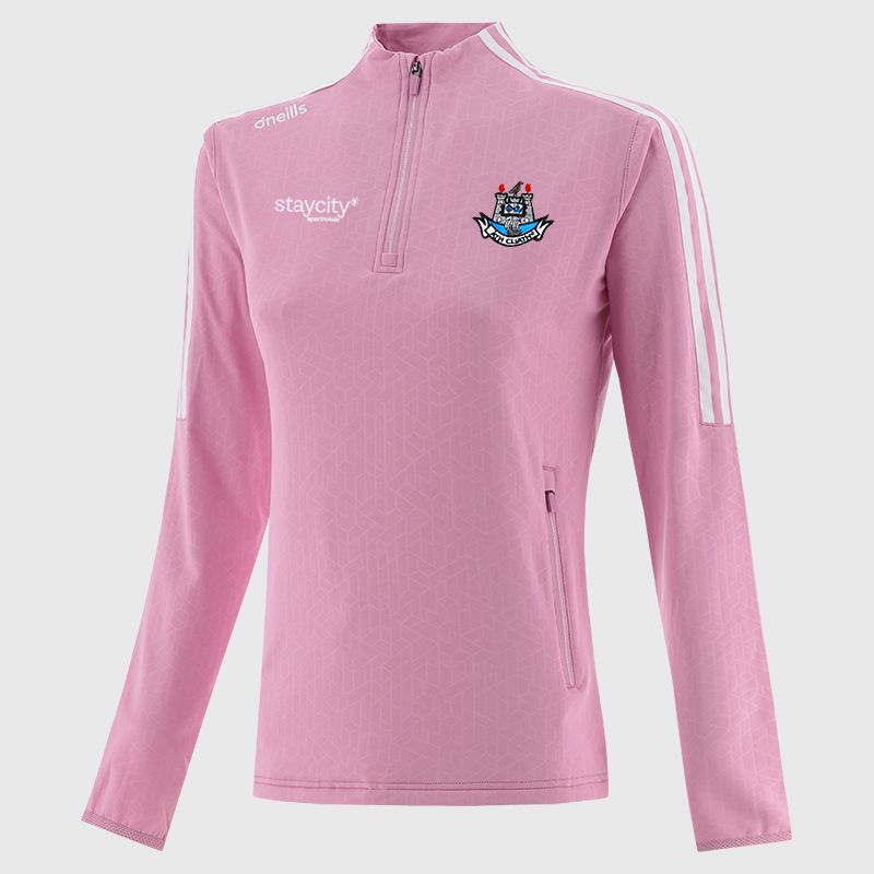 Dublin GAA Women's Hydra Brushed Half Zip Top Pink from O’Neills Sportswear