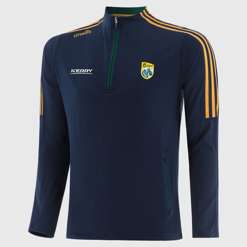 Kerry GAA Kids' Hydra Brushed Half Zip Top Navy / Amber from O’Neills Sportswear
