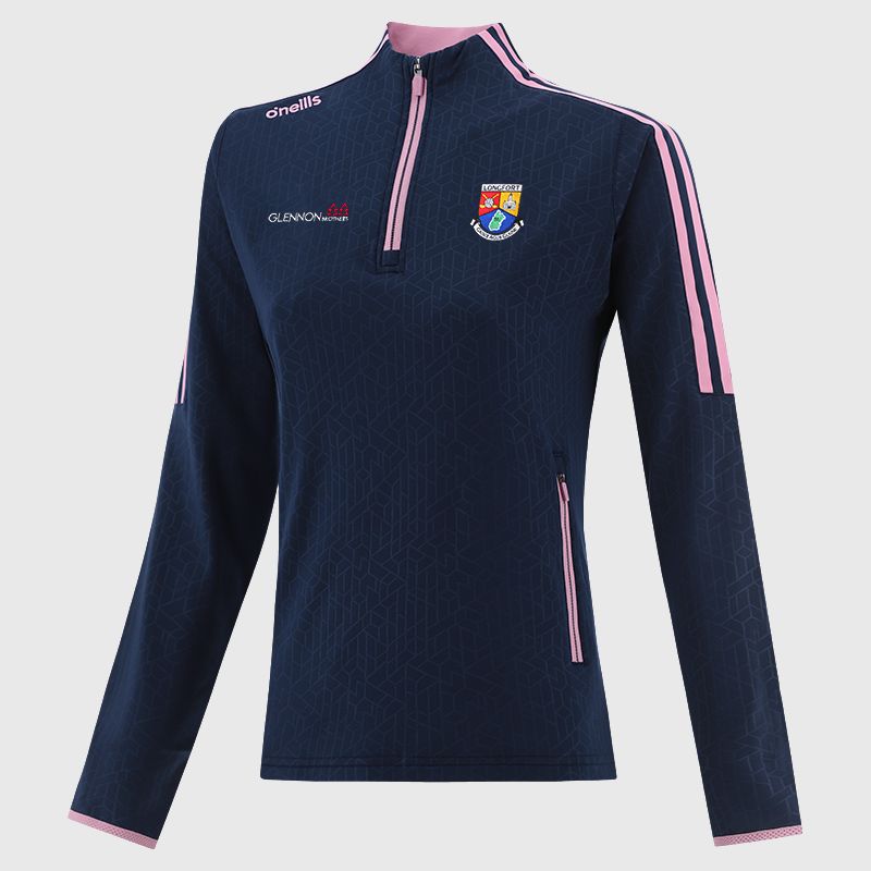 Longford GAA Women's Hydra Brushed Half Zip Top Navy from O’Neills Sportswear