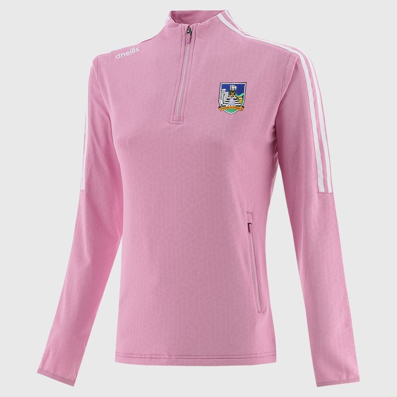 Limerick GAA Women's Hydra Brushed Half Zip Top Pink from O’Neills Sportswear