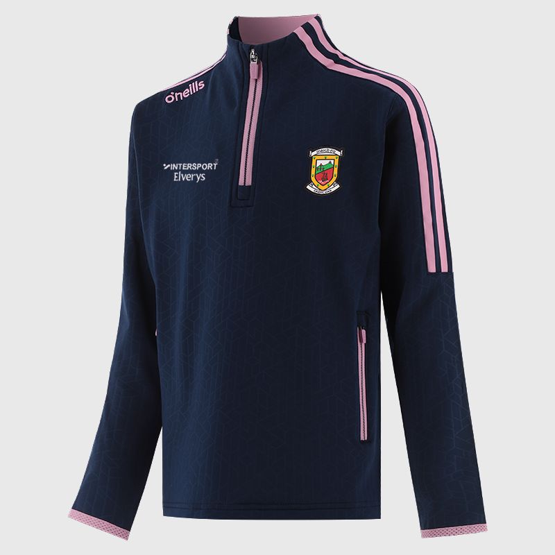 Mayo GAA Kids' Hydra Brushed Half Zip Top Navy from O’Neills Sportswear