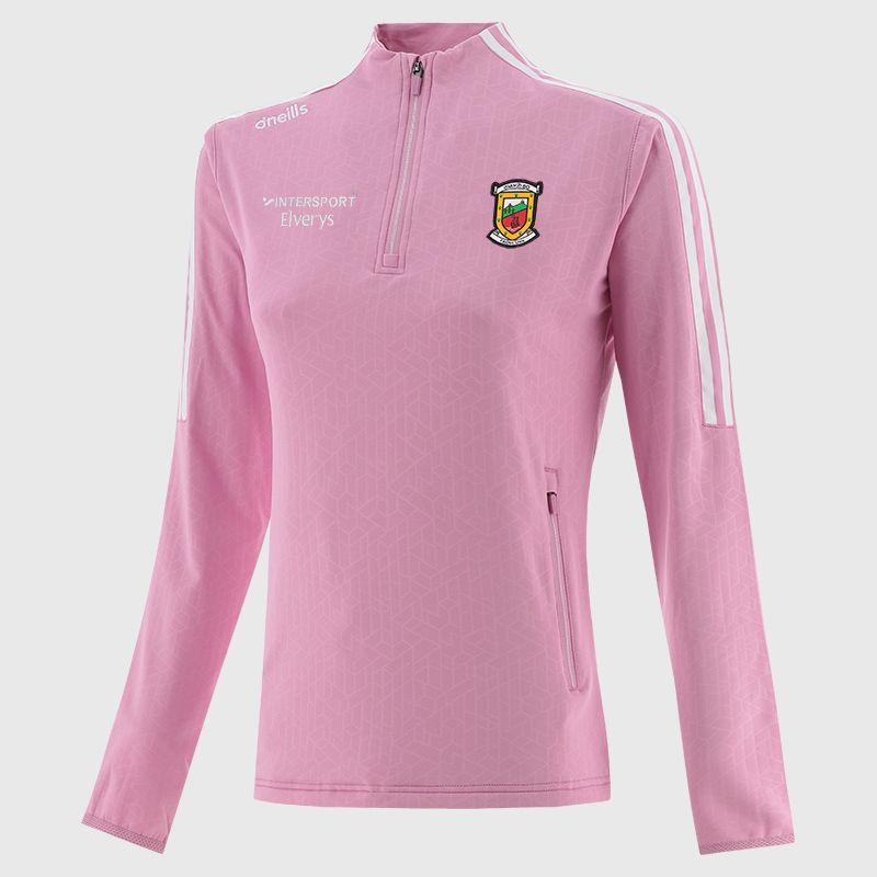 Mayo GAA Women's Hydra Brushed Half Zip Top Pink from O’Neills Sportswear