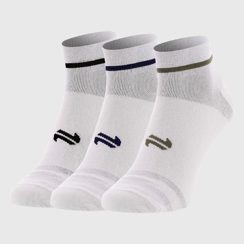 White Multi Cushioned Low Trainer Socks 3 Pack with O’Neills branding.