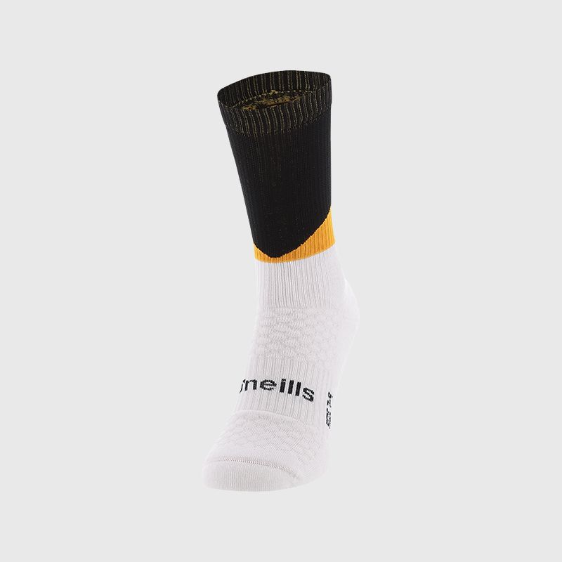 Black / Amber / White Ion Midi Socks from O’Neills. 