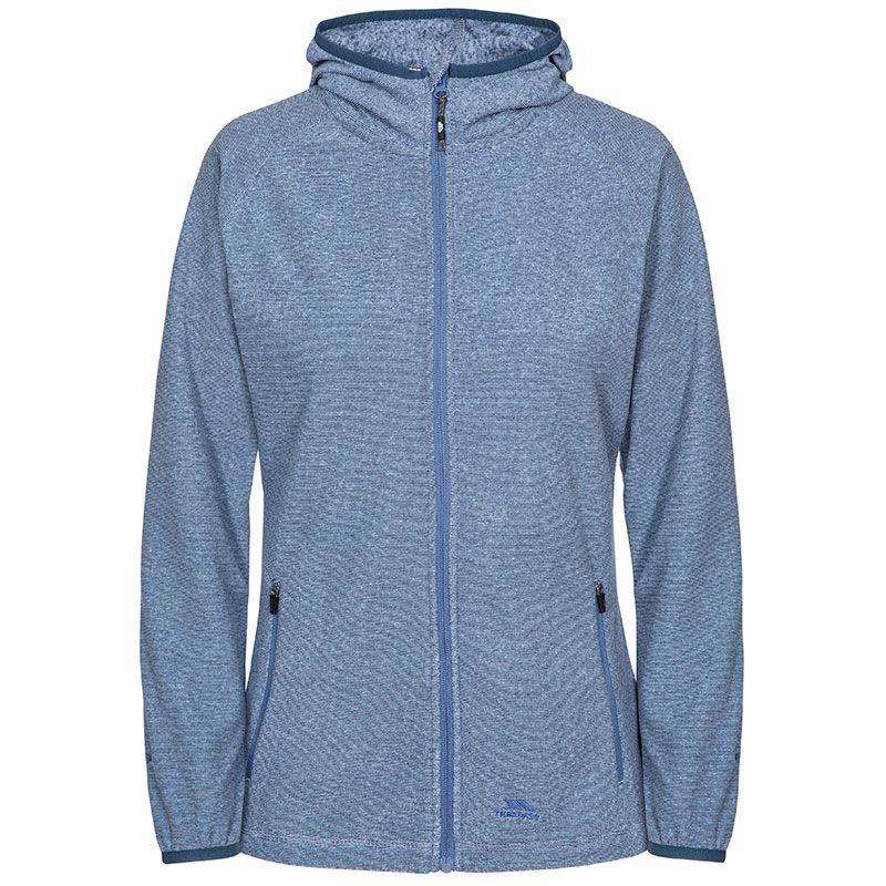 Navy Women's Trespass Jennings Fleece Hoodie with zipped pockets from O'Neills