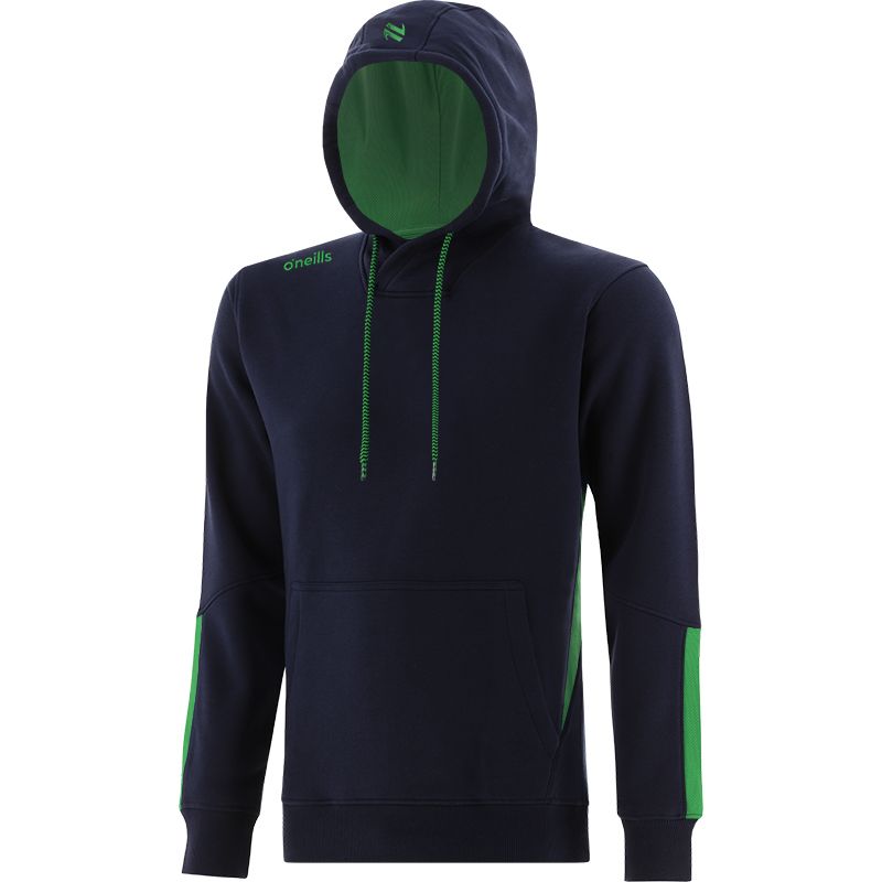 Marine and Emerald Men's Jenson Pullover Fleece Hoodie with pouch pocket by O’Neills.