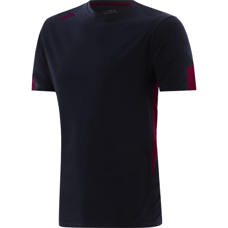 Marine and Maroon Men's Jenson T-Shirt with short sleeves by O’Neills.