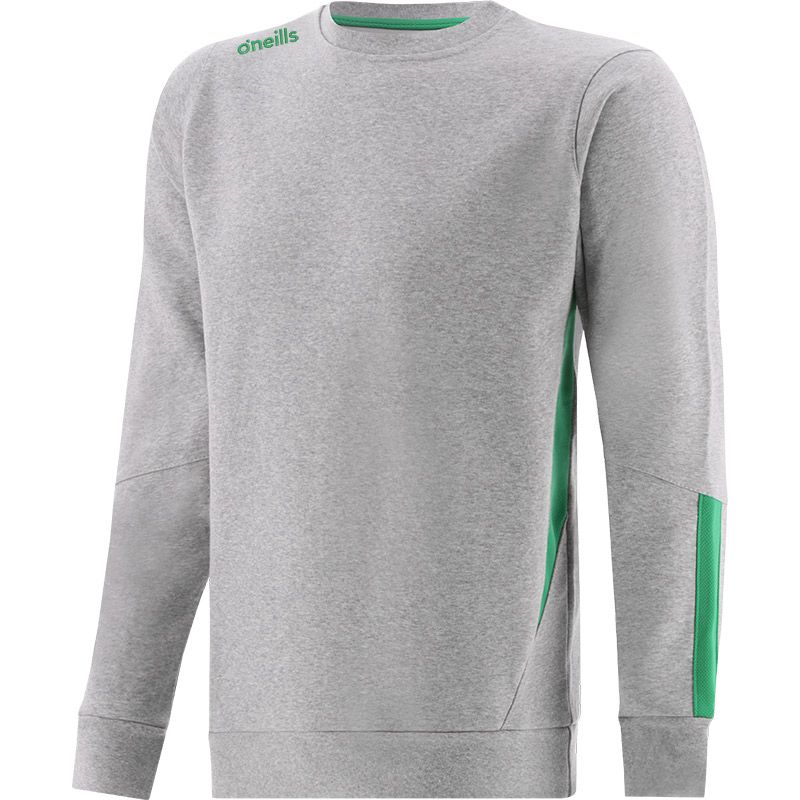 Grey / Green Men's Jenson Crew Neck Fleece Sweatshirt by O’Neills.