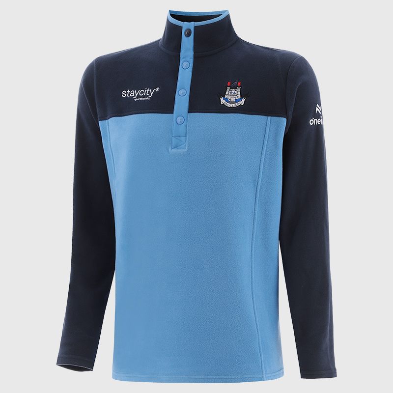 Dublin GAA Men's Kai Snap Button Fleece Sky / Navy from O’Neills 
