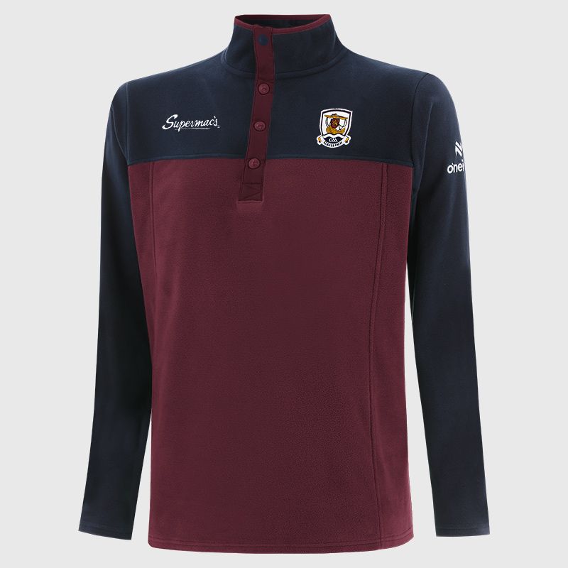 Galway GAA Kids' Kai Snap Button Fleece Maroon from O’Neills 